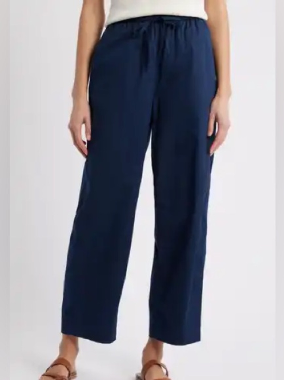 Caslon 100% cotton Navy Blue Pull-on Gauze Pants Size XL